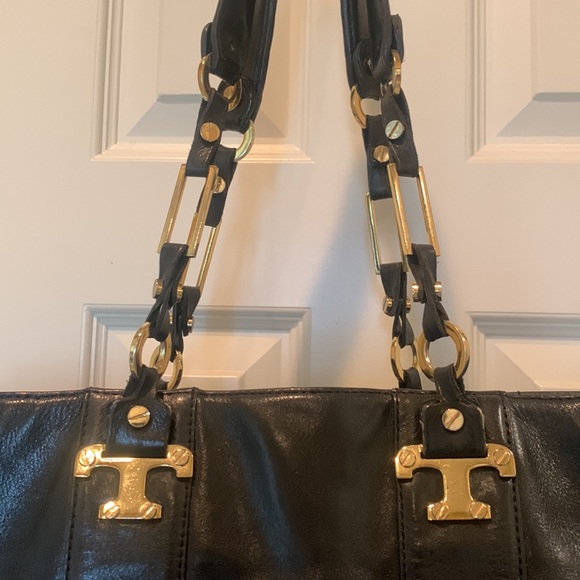 Tory Burch Black Nico East West Leather Tote with Gold Hardware - Picture 4 of 16